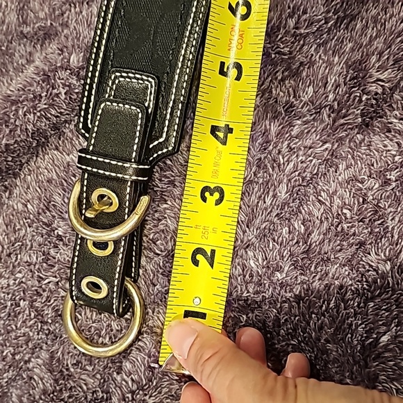 NWT Coach black signature inset belt brass size Small - Picture 10 of 10